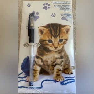 Kitten 400 Page Memo Pad With Gel Pen